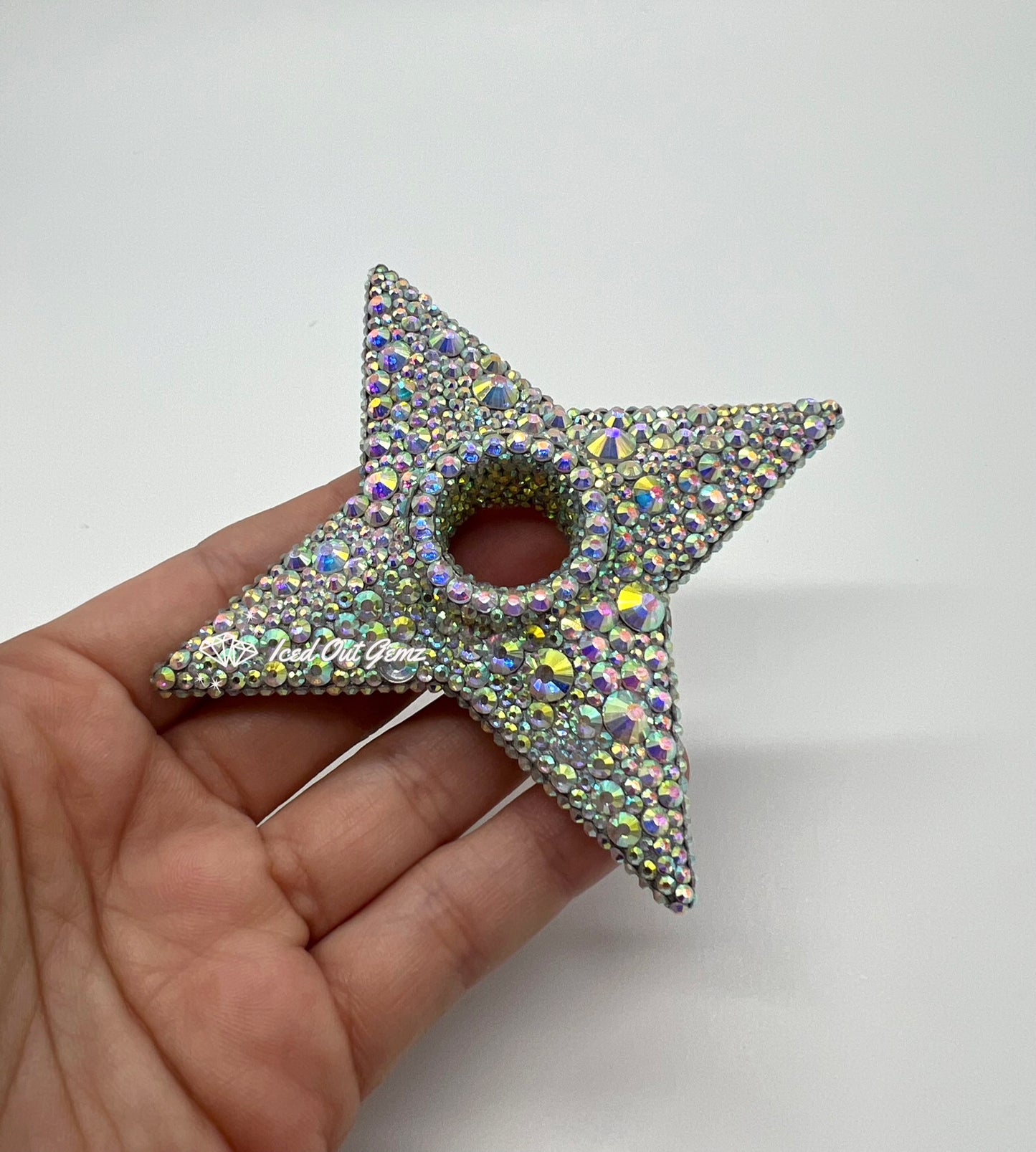 Rhinestone Shuriken 3 Inches