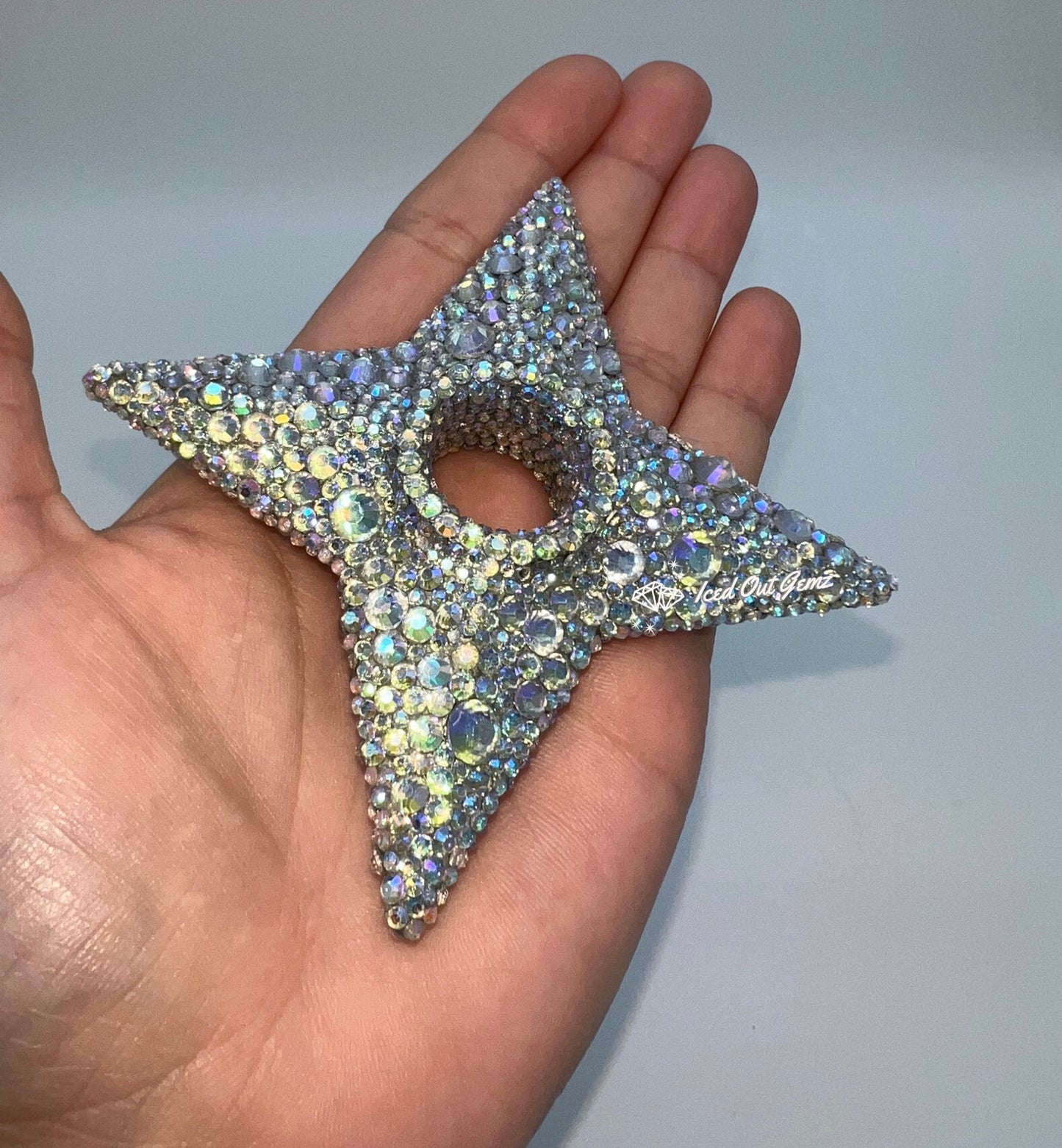 Rhinestone Shuriken 3 Inches