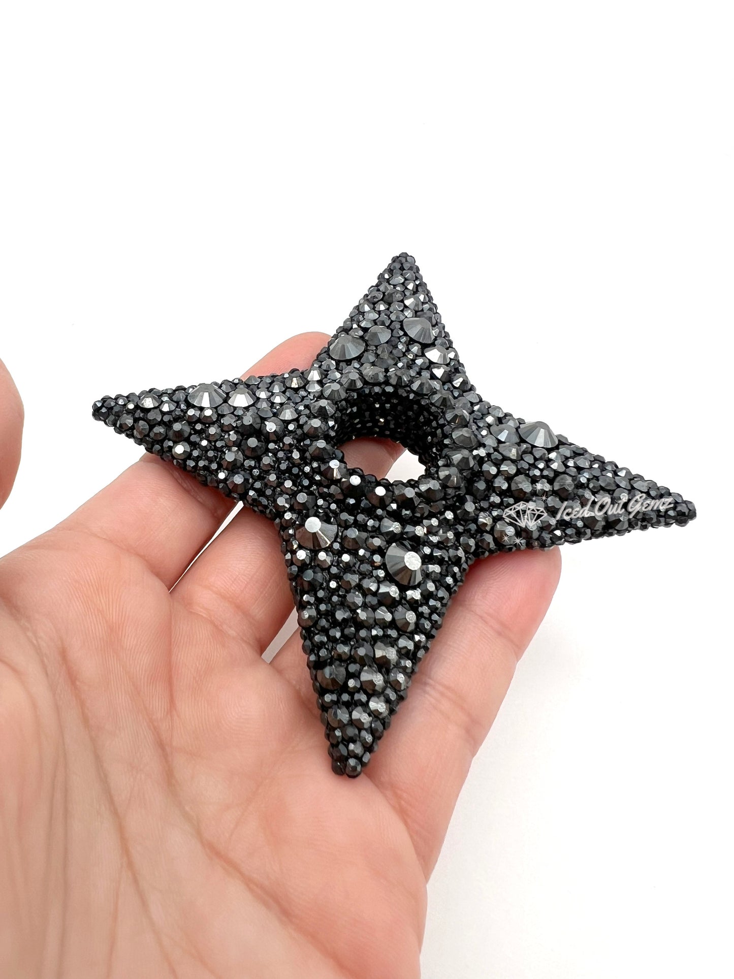 Rhinestone Shuriken 3 Inches