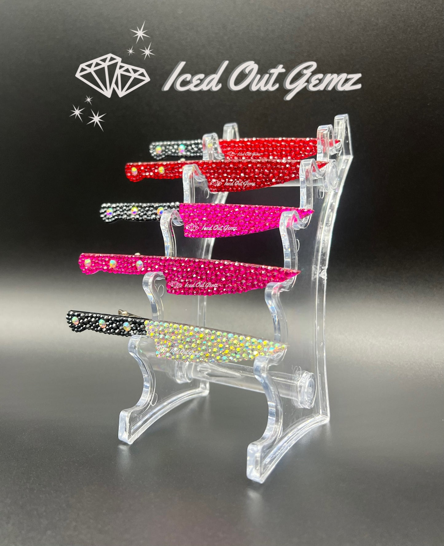 Rhinestone Knife Hair Clip