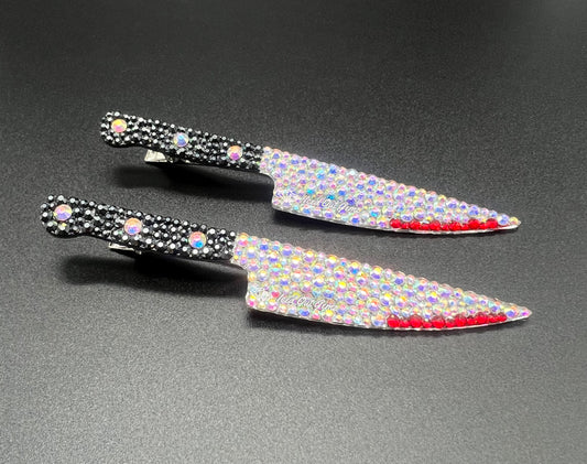 Rhinestone Knife Hair Clip